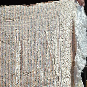 Antique  Silk Damask Shawl